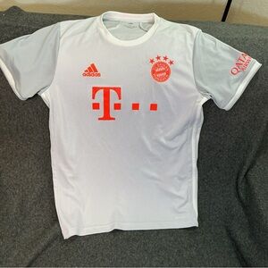 Adidas FC Bayern Munich 2020/21 Away Jersey In White and Dash Grey Men's Size L